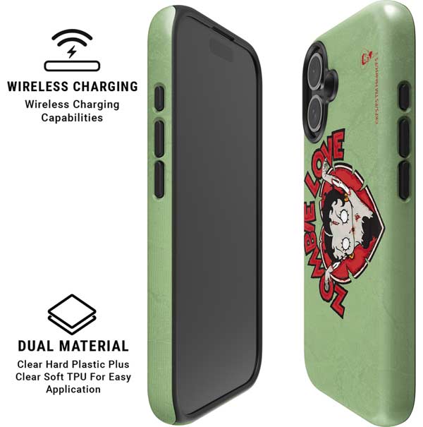 Betty Boop Zombie Love iPhone 16 Magsafe Impact Case