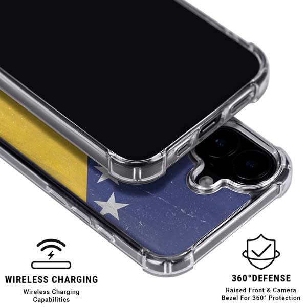 Bosnia and Herzegovina Flag Distressed iPhone 17 Clear Case