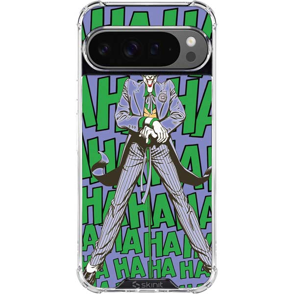 DC Comics The Joker Vintage pose pattern Google Pixel 10 Pro Clear Case
