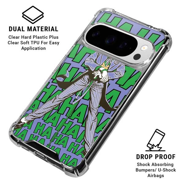 DC Comics The Joker Vintage pose pattern Google Pixel 10 Pro Clear Case