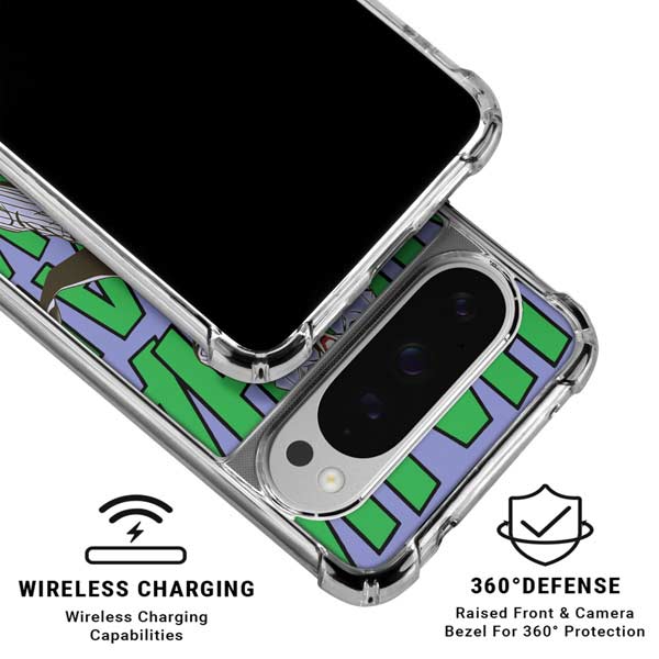 DC Comics The Joker Vintage pose pattern Google Pixel 10 Pro Clear Case