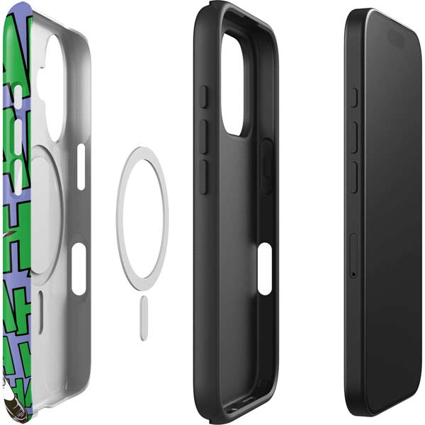 DC Comics The Joker Vintage pose pattern iPhone 16 Magsafe Impact Case
