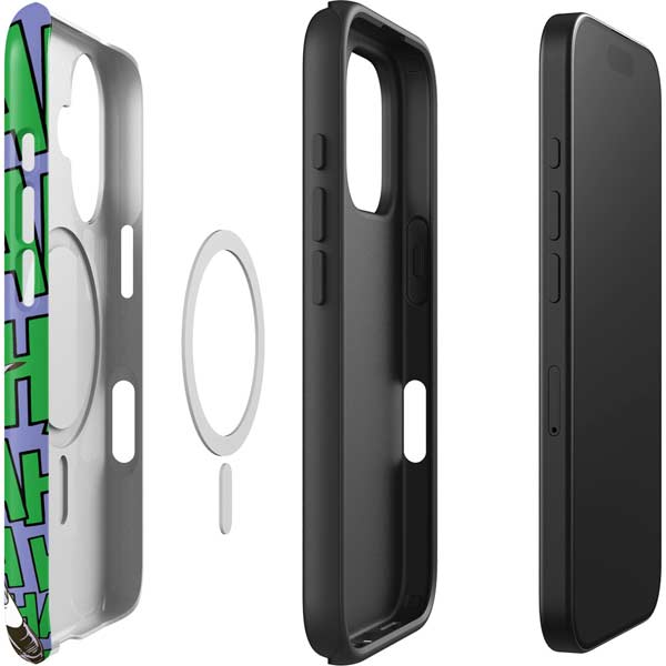 DC Comics The Joker Vintage pose pattern iPhone 16 Plus Magsafe Impact Case