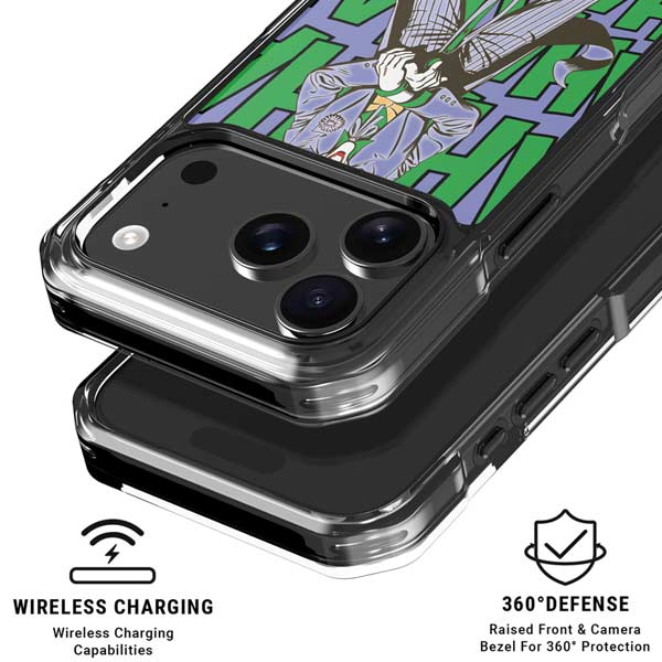 DC Comics The Joker Vintage pose pattern iPhone 17 Pro Clear Case