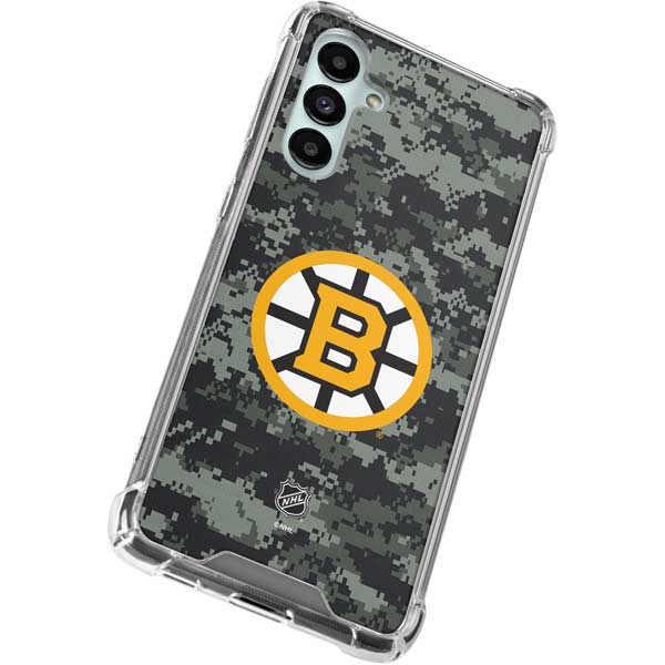 NHL Boston Bruins Camo Galaxy A16 5G Clear Case