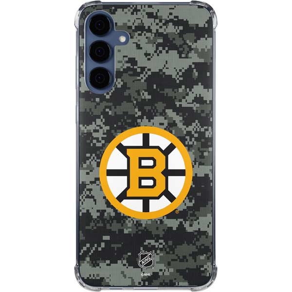 NHL Boston Bruins Camo Galaxy A35 5G Clear Case