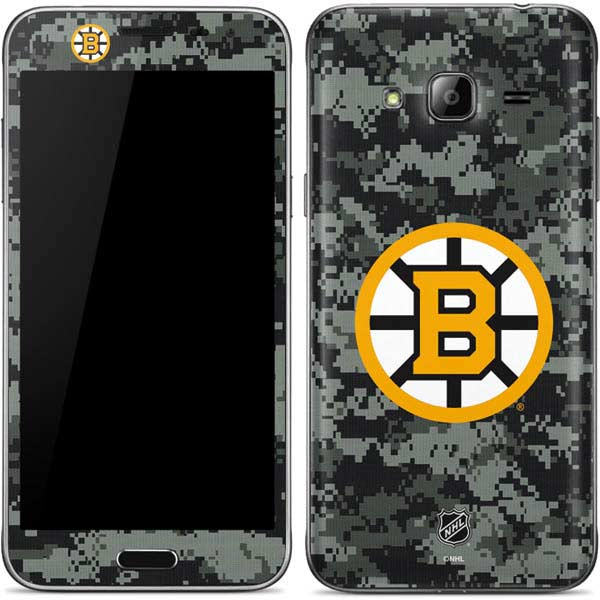 NHL Boston Bruins Camo Galaxy J3 Skin