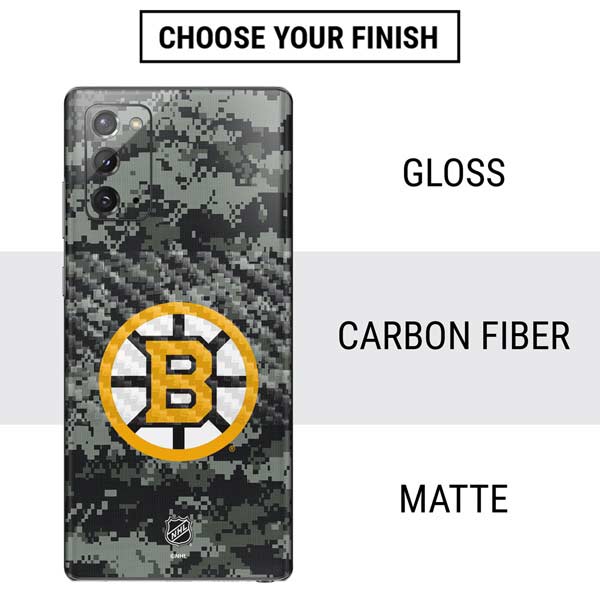 NHL Boston Bruins Camo Galaxy Note20 5G Skin