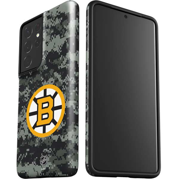 NHL Boston Bruins Camo Galaxy S21 Ultra 5G Pro Case