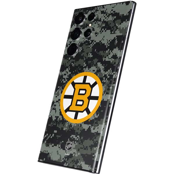 NHL Boston Bruins Camo Galaxy S22 Ultra Skin