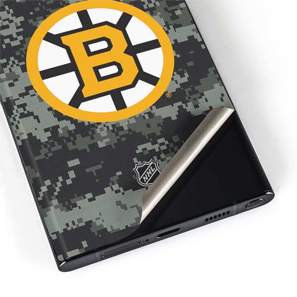 NHL Boston Bruins Camo Galaxy S22 Ultra Skin