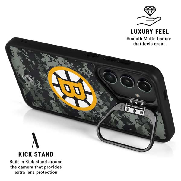 NHL Boston Bruins Camo Galaxy S26 Plus Kickstand Case