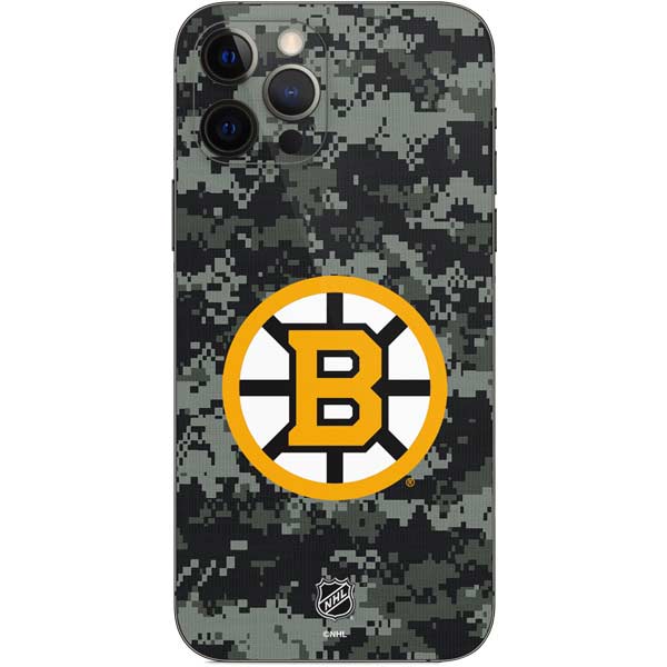 NHL Boston Bruins Camo iPhone 12 Pro Skin