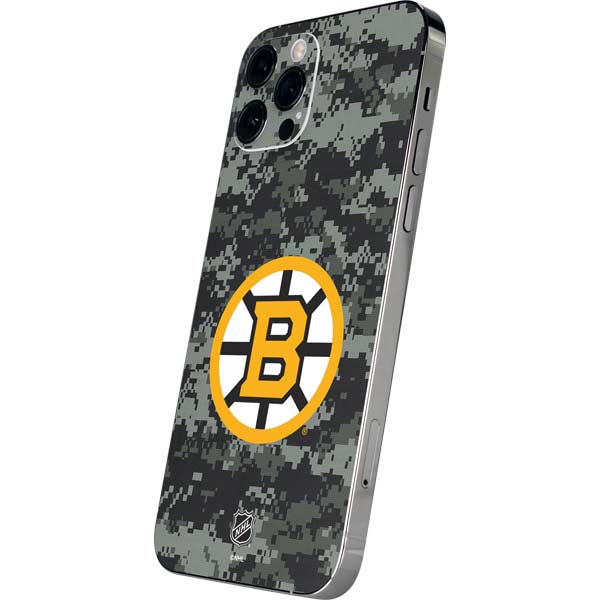 NHL Boston Bruins Camo iPhone 12 Pro Skin