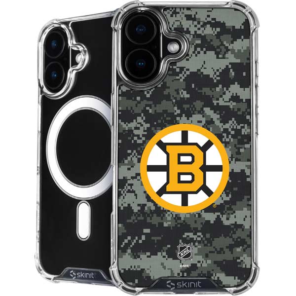 NHL Boston Bruins Camo iPhone 16 MagSafe Case