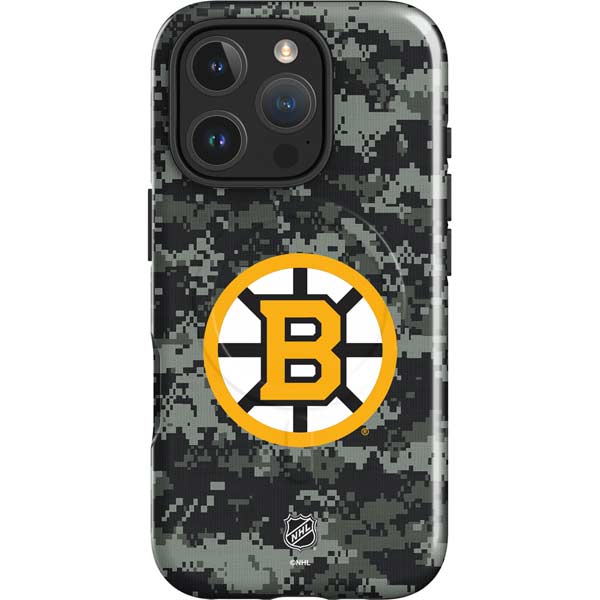 NHL Boston Bruins Camo iPhone 16 Pro Max Magsafe Impact Case