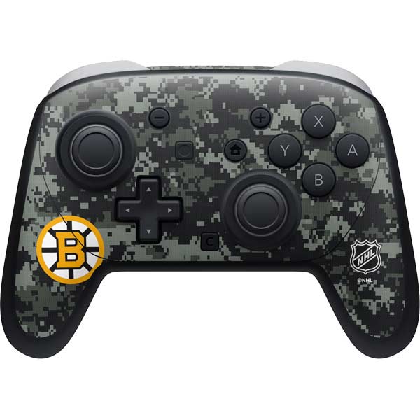 NHL Boston Bruins Camo Nintendo Switch 2 (2025) Pro Controller Skin