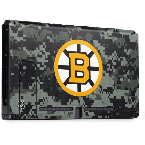 NHL Boston Bruins Camo Nintendo Switch Bundle Skin
