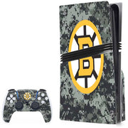 NHL Boston Bruins Camo PS5 Pro Disk Bundle  Skin