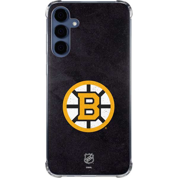 NHL Boston Bruins Distressed Galaxy A35 5G Clear Case