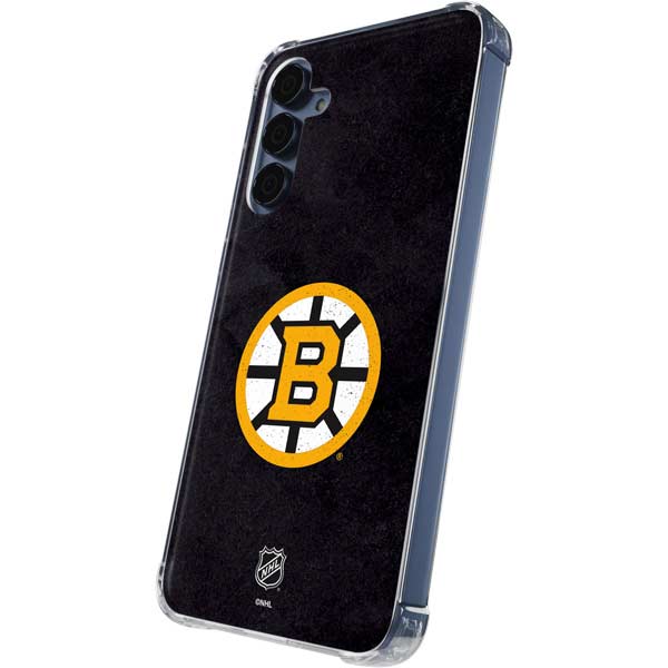 NHL Boston Bruins Distressed Galaxy A35 5G Clear Case