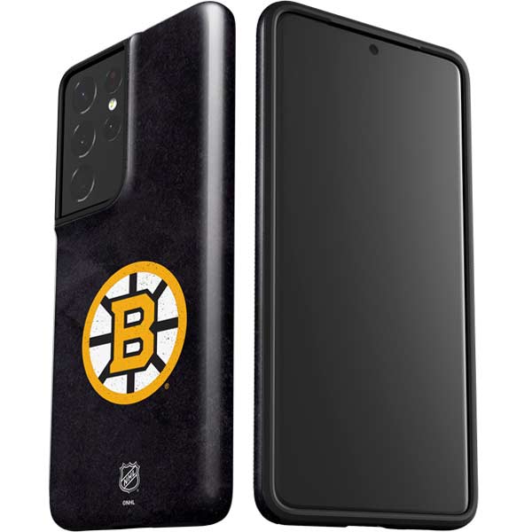 NHL Boston Bruins Distressed Galaxy S21 Ultra 5G Pro Case
