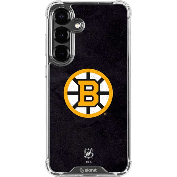 NHL Boston Bruins Distressed Galaxy S26 Clear Case