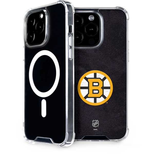 NHL Boston Bruins Distressed iPhone 13 Pro Max MagSafe Case