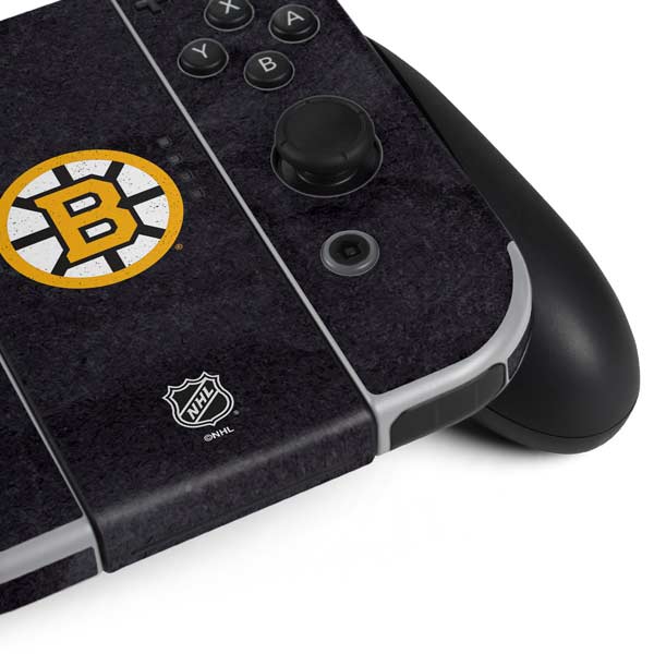NHL Boston Bruins Distressed Nintendo Switch OLED (2021) Skin