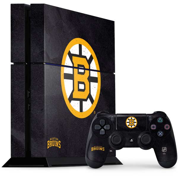 NHL Boston Bruins Distressed PS4 Console and Controller Bundle Skin