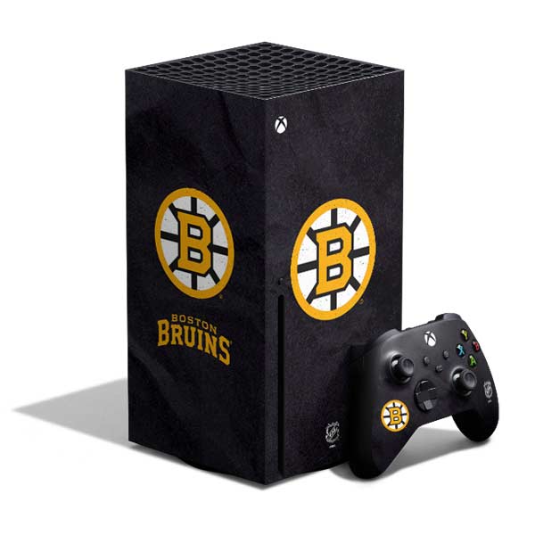 NHL Boston Bruins Distressed Xbox Series X Bundle Skin