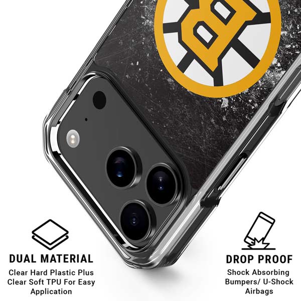NHL Boston Bruins Iced iPhone 17 Pro Clear Case