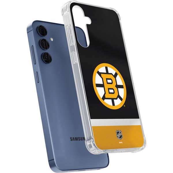 NHL Boston Bruins Jersey Galaxy A35 5G Clear Case