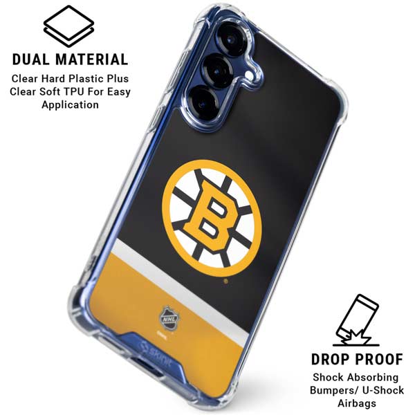 NHL Boston Bruins Jersey Galaxy S25 Plus Clear Case