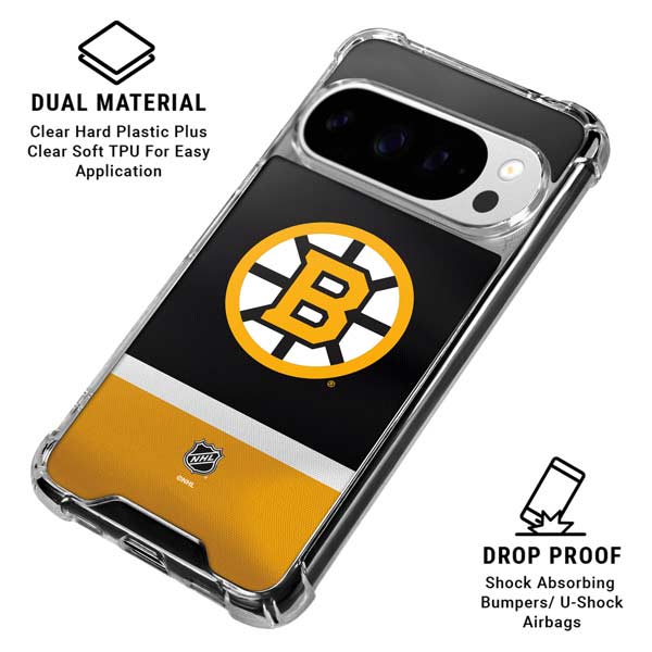 NHL Boston Bruins Jersey Google Pixel 10 Pro Clear Case