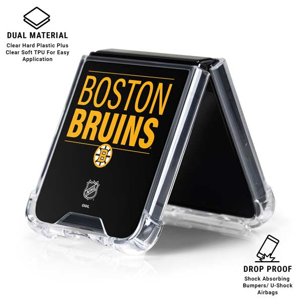 NHL Boston Bruins Lineup Galaxy Z Flip6 Clear Case