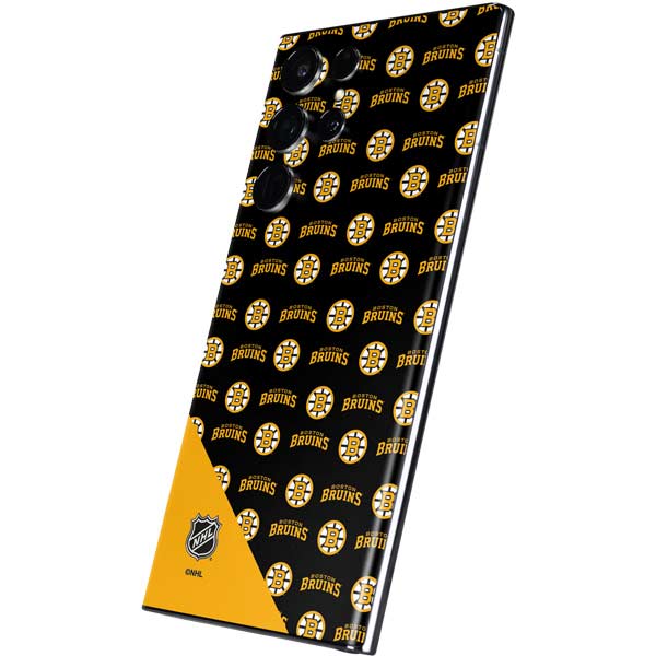 NHL Boston Bruins Pattern Galaxy S22 Ultra Skin