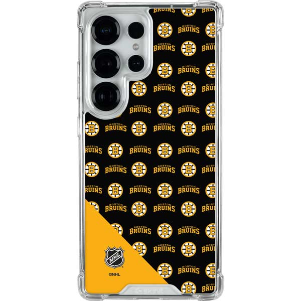NHL Boston Bruins Pattern Galaxy S25 Ultra Clear Case