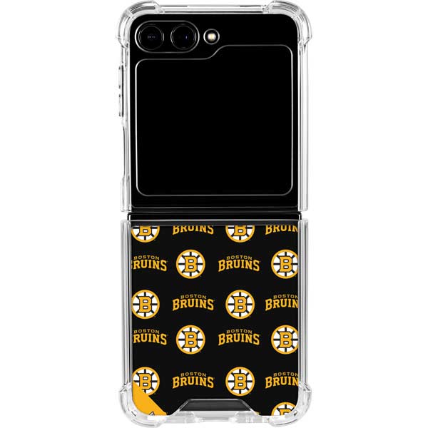 NHL Boston Bruins Pattern Galaxy Z Flip5 5G Clear Case