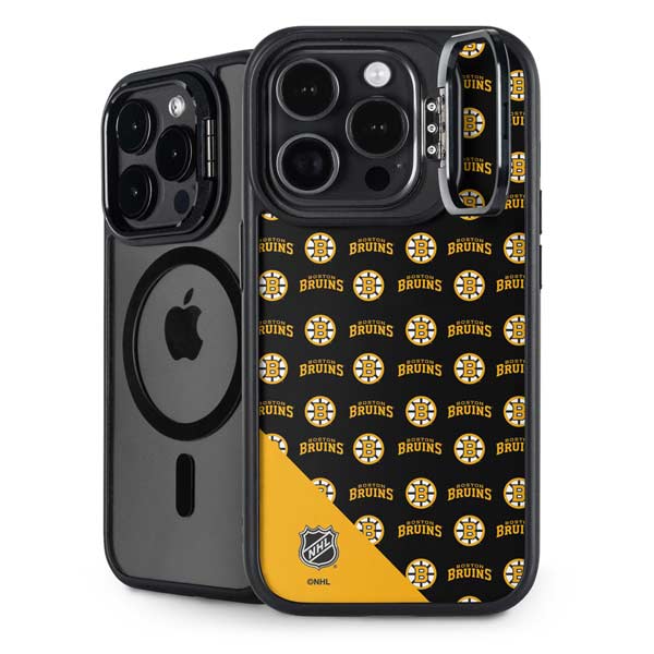 NHL Boston Bruins Pattern iPhone 14 Pro Kickstand Case