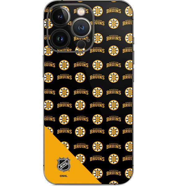 NHL Boston Bruins Pattern iPhone 15 Pro Skin