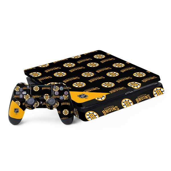 NHL Boston Bruins Pattern PS4 Slim Bundle Skin