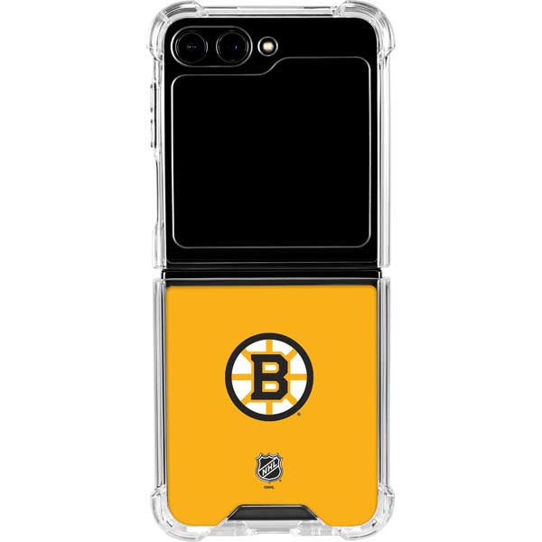 NHL Boston Bruins Solid Background Galaxy Z Flip6 Clear Case