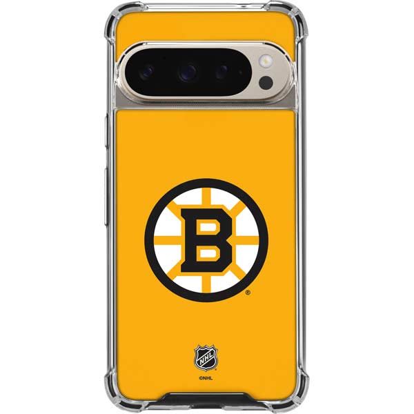 NHL Boston Bruins Solid Background Google Pixel 9 Pro XL Clear Case