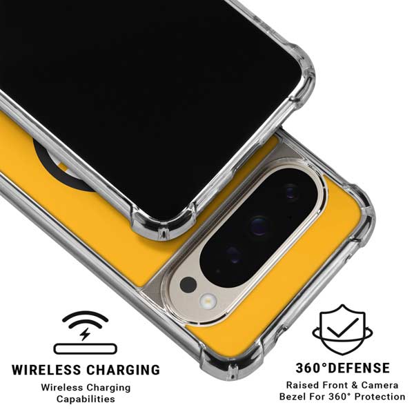 NHL Boston Bruins Solid Background Google Pixel 9 Pro XL Clear Case