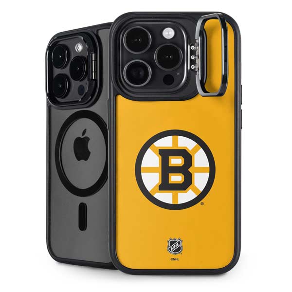 NHL Boston Bruins Solid Background iPhone 14 Pro Kickstand Case