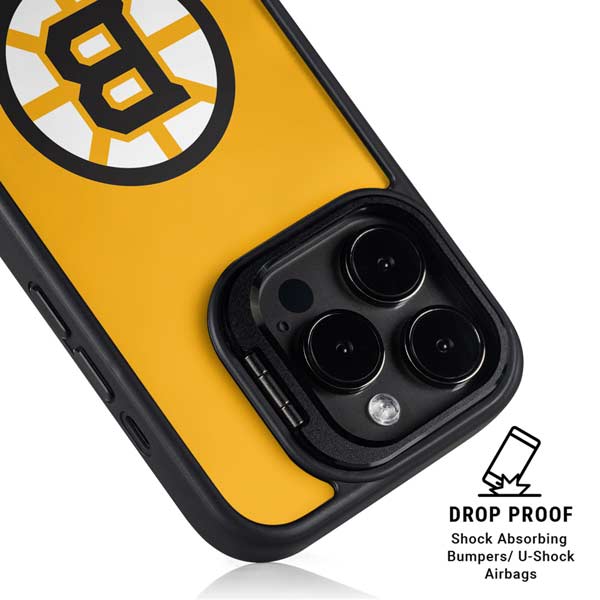 NHL Boston Bruins Solid Background iPhone 14 Pro Kickstand Case