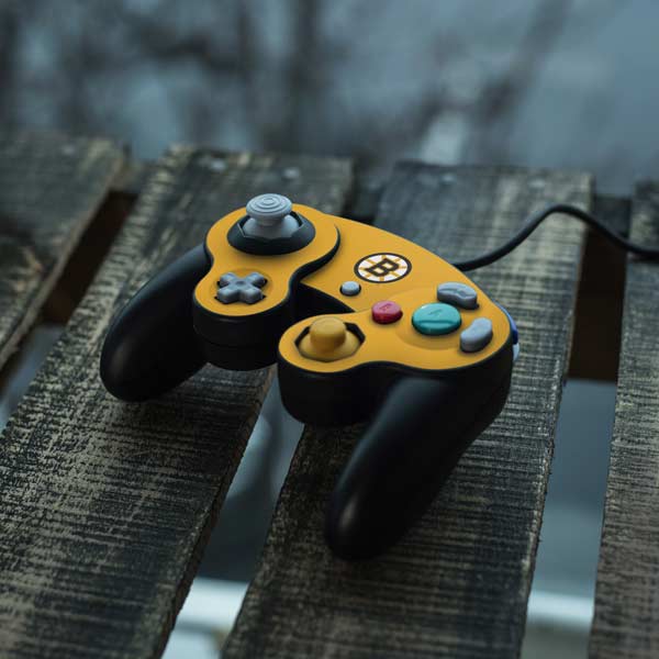 NHL Boston Bruins Solid Background Nintendo GameCube Controller Skin