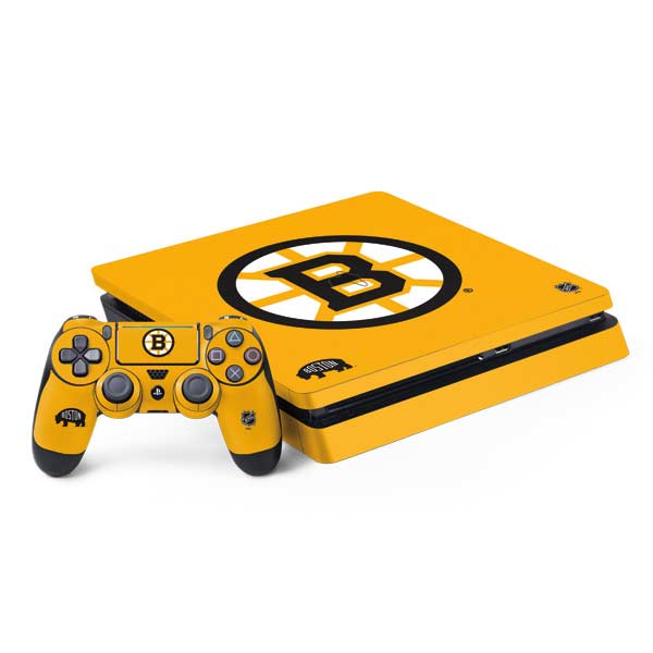 NHL Boston Bruins Solid Background PS4 Slim Bundle Skin