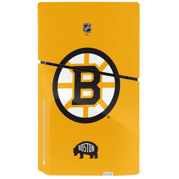 NHL Boston Bruins Solid Background PS5 Slim Disk Console Skin